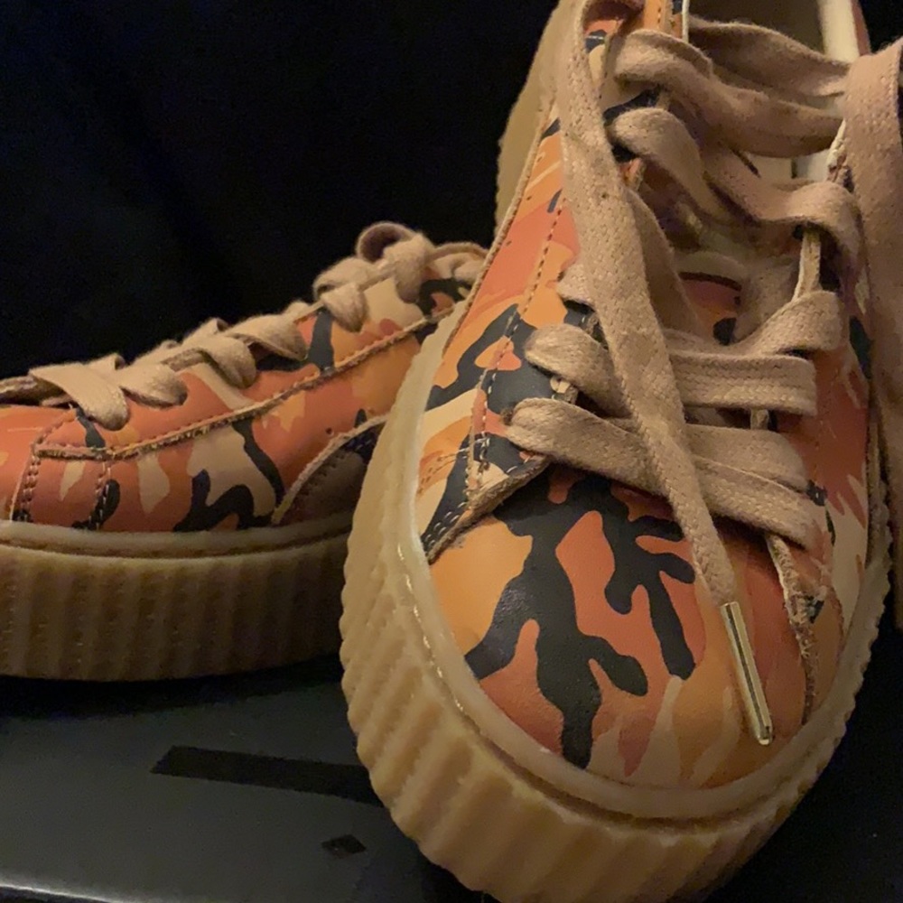 Rihanna Puma Creepers Orange Camo